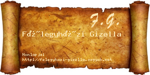 Félegyházi Gizella névjegykártya