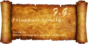 Félegyházi Gizella névjegykártya