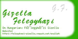 gizella felegyhazi business card